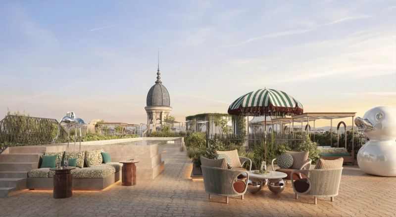 Roof top of SLS Residences Madrid