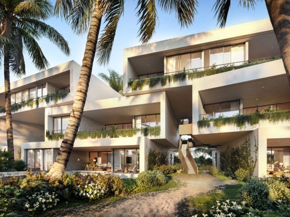 Four Seasons Residences Tropicalia condo block with private luxury homes