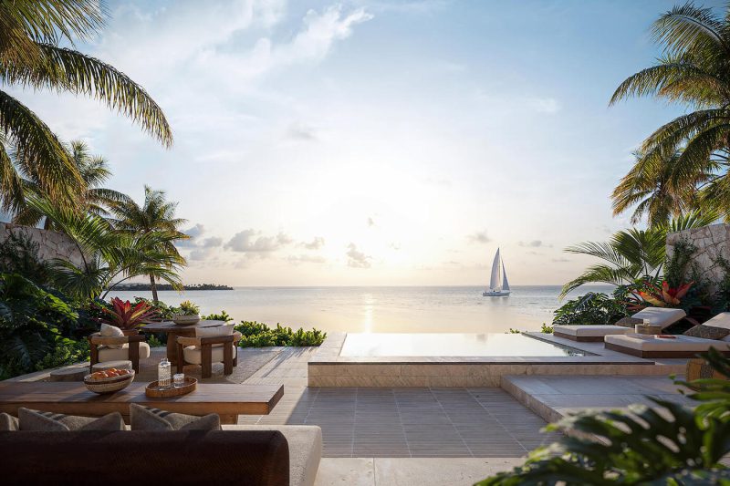A view to the ocean from a branded residence at Moncayo Auberge Resorts Collection Puerto Rico