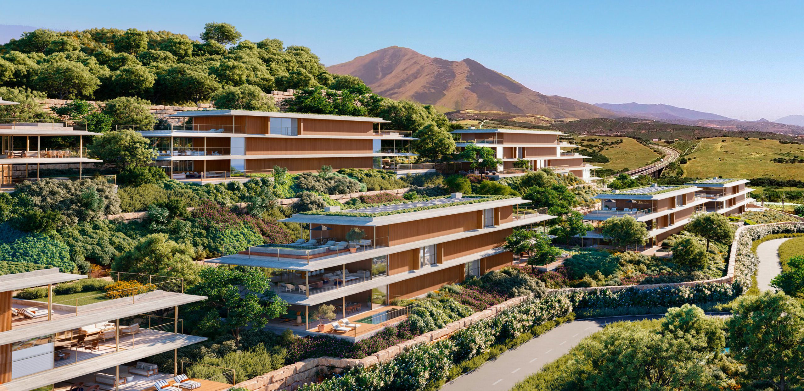 St Regis Residences Casares Exterior renderings of the apartments and residences at The St Regis Residences Casares Costa Del Sol