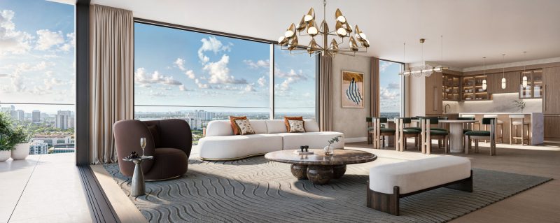luxury interior of Viceroy Residences Aventura