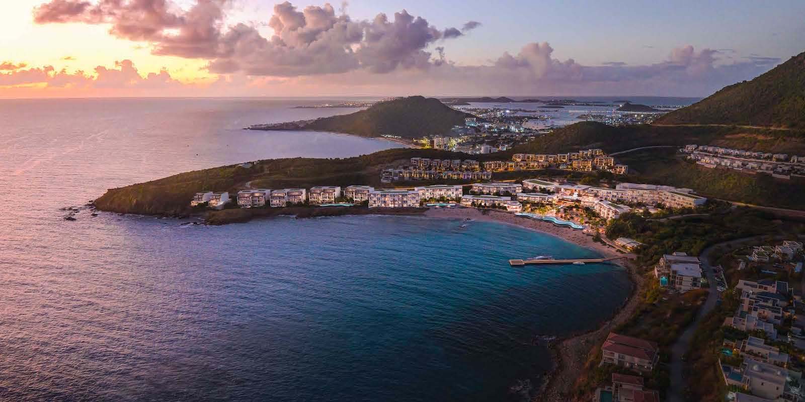 Vie L’Ven Branded Residences. Vie L'Ven Branded Residences at sunset