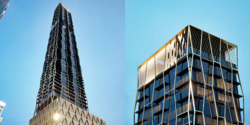 exteriors of the luxury branded residences development in Miami The James Hotel & Residences