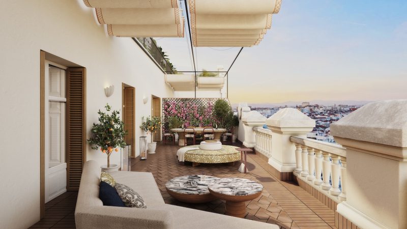 SLS Madrid Infantas Residences Penthouse Terrace
