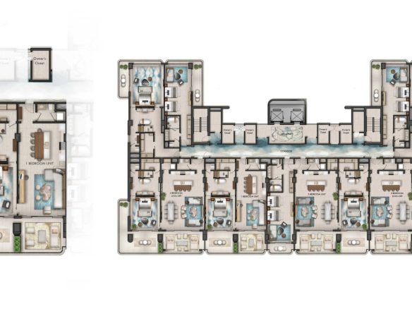 ST.REGIS branded condos 1 bedroom floor plan