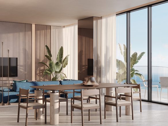 Gianfranco Ferré Branded Residences sits at the very tip of Al Marjan Island, only minutes away from Ras Al Khaimah’s main entertainment hub.