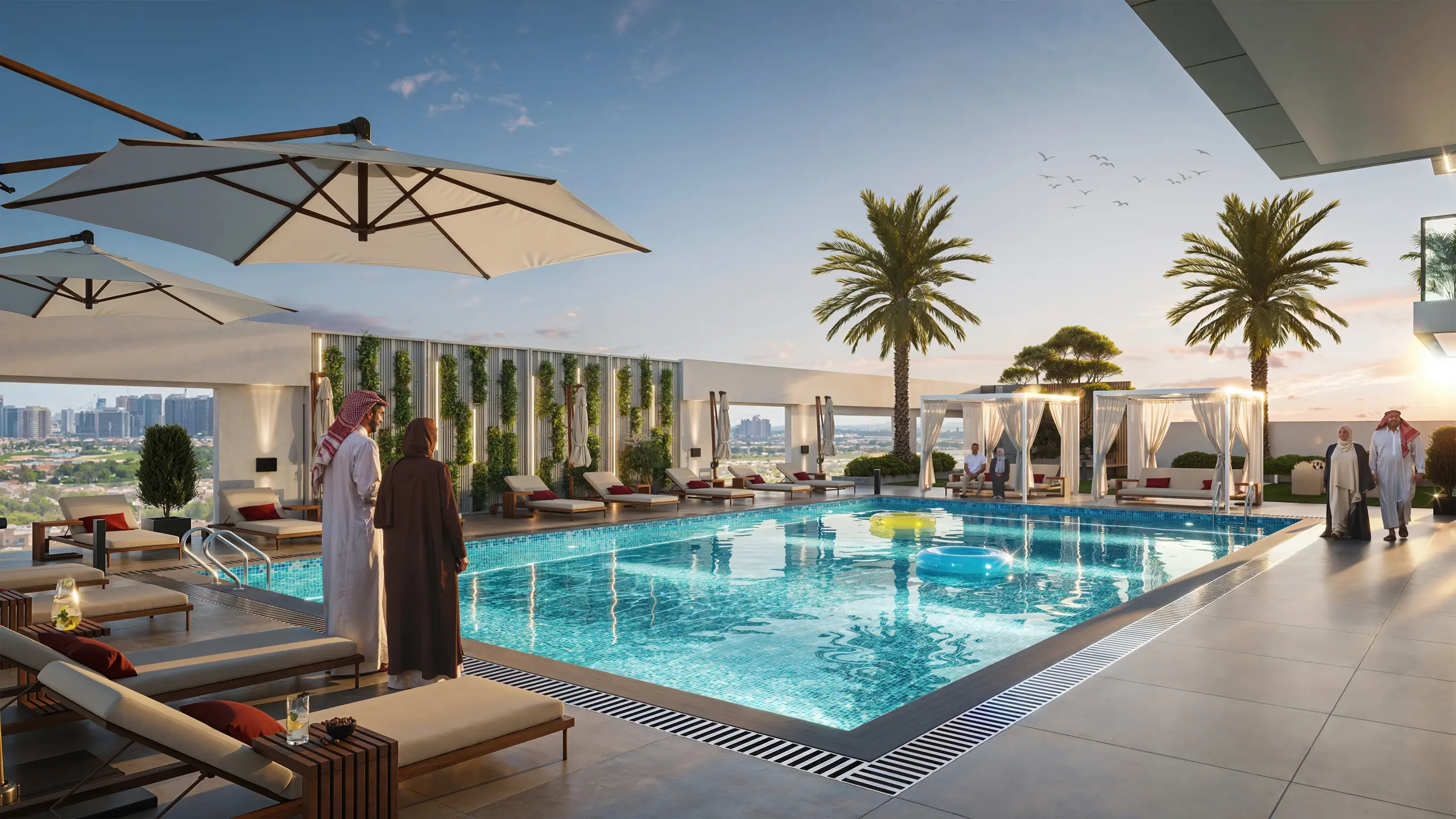 Ramada Residences by Wyndham incorporates comprehensive lifestyle facilities designed for modern urban living. The development features dedicated green zones where residents can find peaceful outdoor spaces within the bustling city environment.