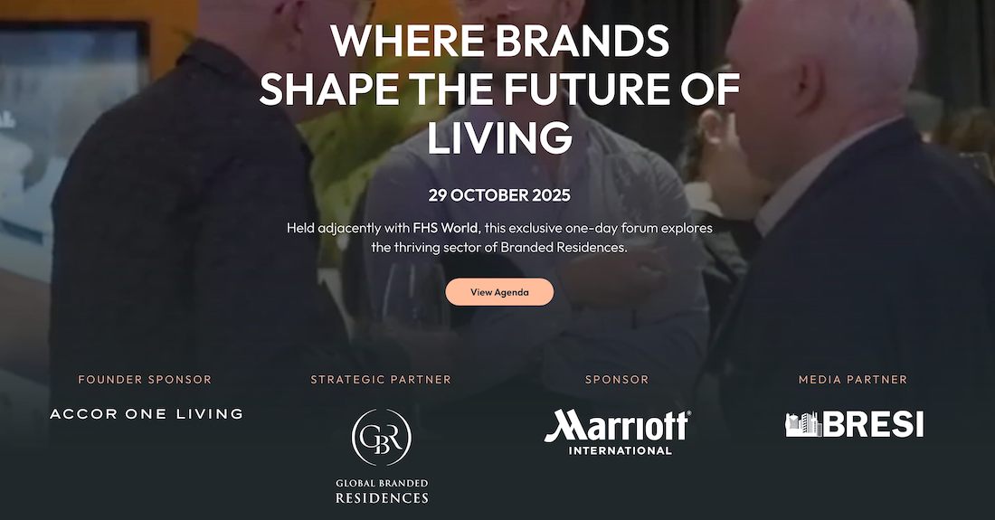 Held adjacently with FHS World, this exclusive one-day forum explores the thriving sector of Branded Residences.