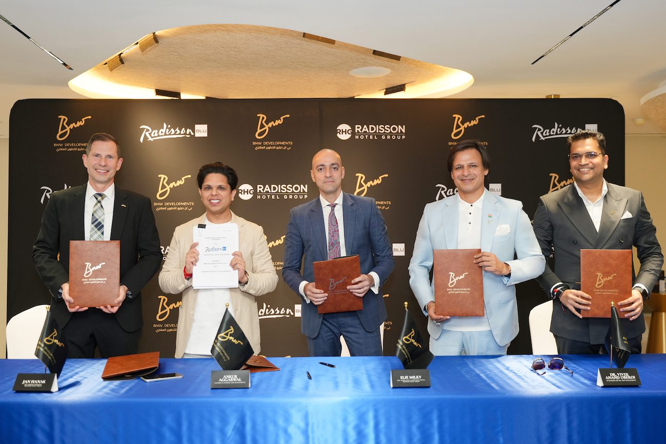 Radisson Hotel Group and BNW Developments have signed an agreement to develop a Radisson Blu Hotel and Radisson Blu branded residences at RAK Central.