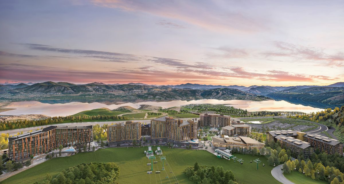 Deer Valley East-Villages Ski Beach andJordanelle Reservoir