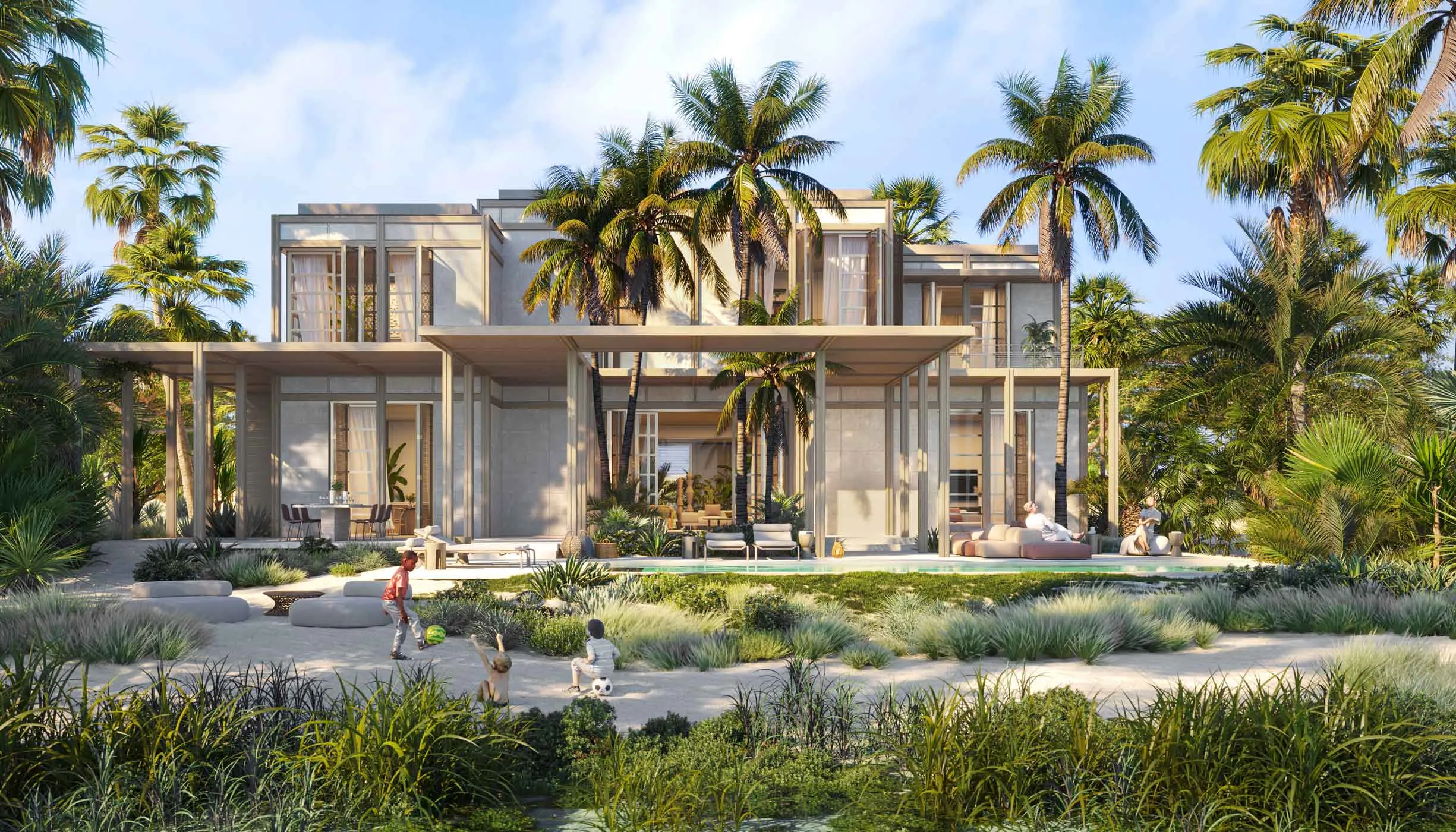 Silene Villas by Red Sea Global on Laheq Island present 154 distinguished 3–8 bedroom residences, each featuring private pools, curated gardens, and breathtaking sea, canal, or fairway vistas.