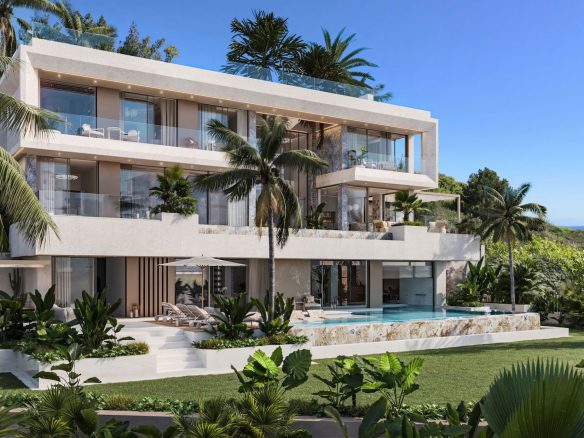 The Ocho de Oro villas for sale in Marbella are a testament to Versace’s design as a lifestyle that goes beyond fashion and into all aspects of living.