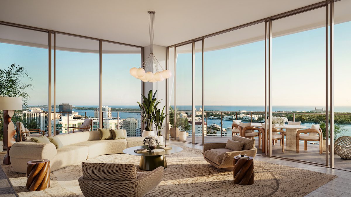 Banyan Tree Residences West Palm Beach offers 88 private residences, ranging from one- to four-bedroom layouts, along with a limited collection of penthouses.