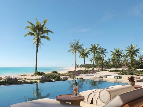 Set along the pristine Sandy Point coastline of North Caicos, the low-density development’s 78 branded residences, including a collection of beachfront villas