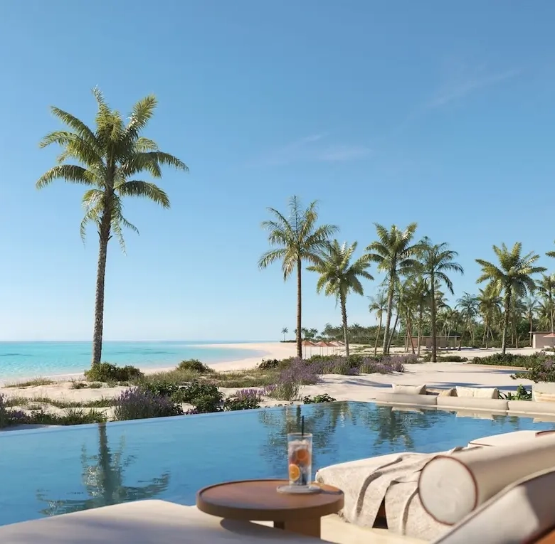 Set along the pristine Sandy Point coastline of North Caicos, the low-density development’s 78 branded residences, including a collection of beachfront villas