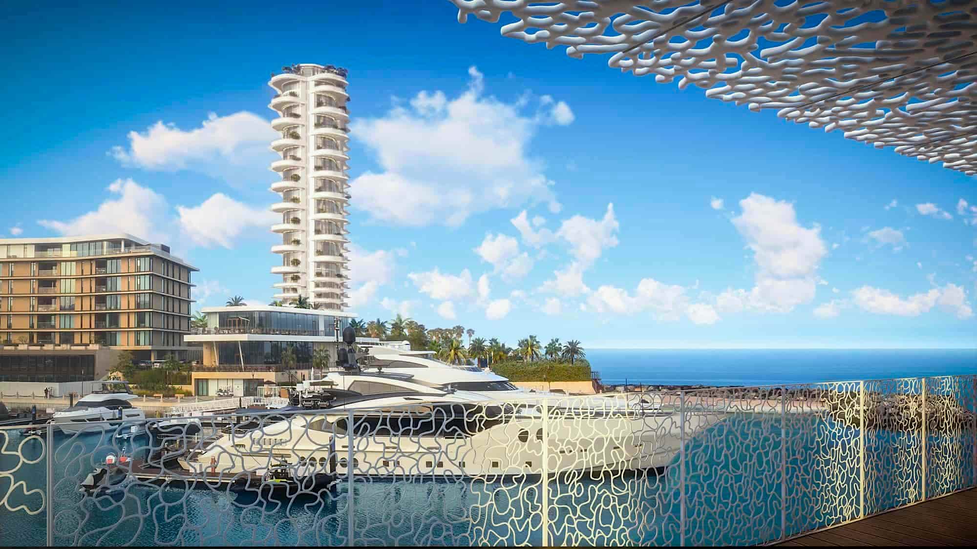 The Bulgari Lighthouse is a 28-storey residential tower on the private Jumeira Bay Island, developed by Meraas