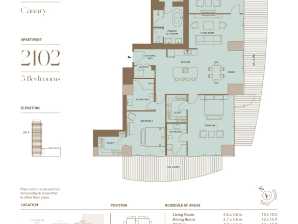 Canary Tower Montego Bay Three Bedroom Apartments