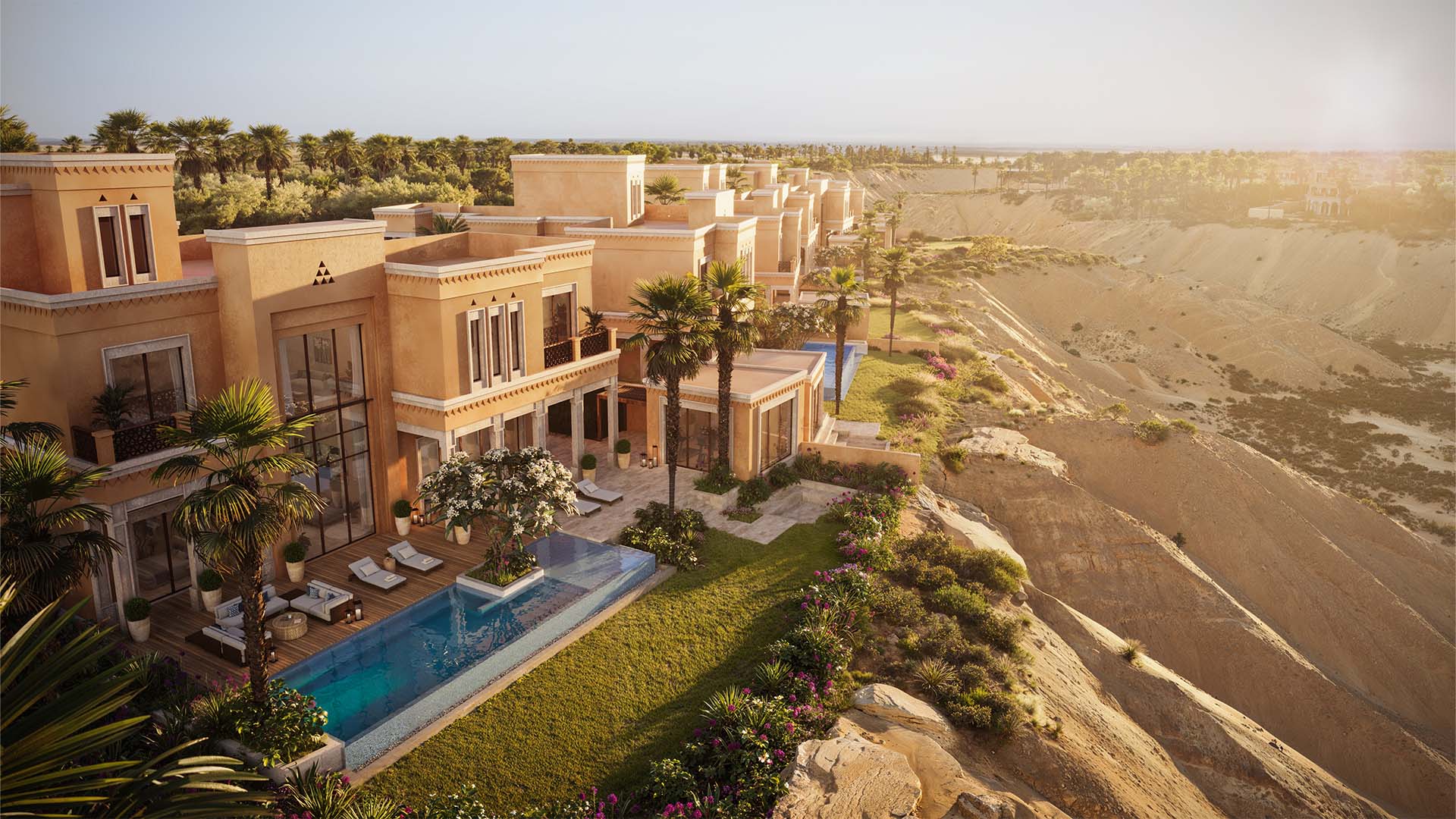 The community's signature Rayana Mansions and branded Trump Mansions feature expansive residences with built-up areas ranging from approximately 1,900 sqm to 7,000 sqm.