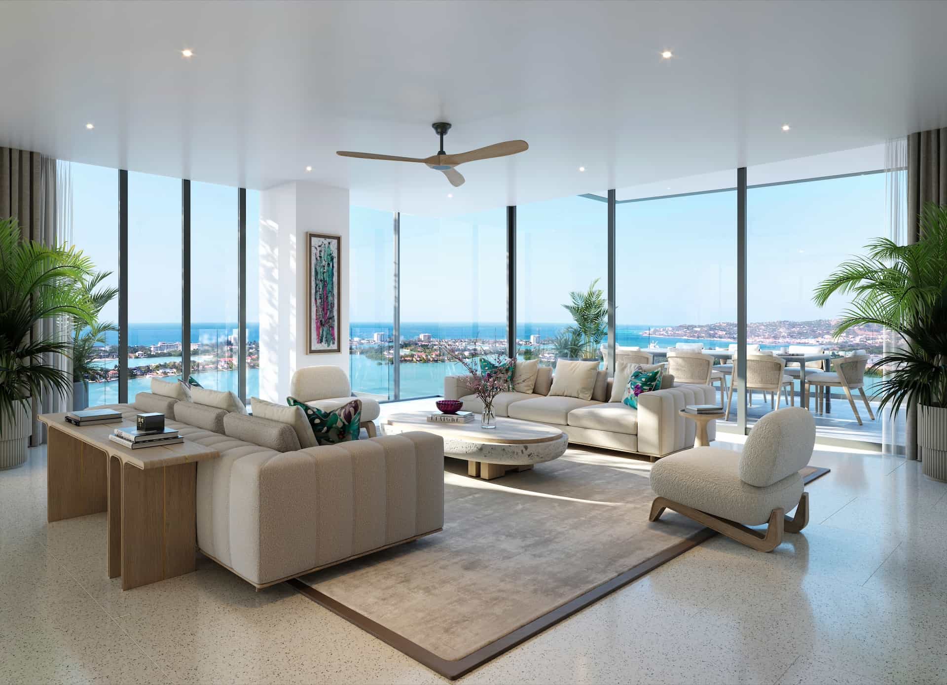 Interior of the swallowtail Penthouses