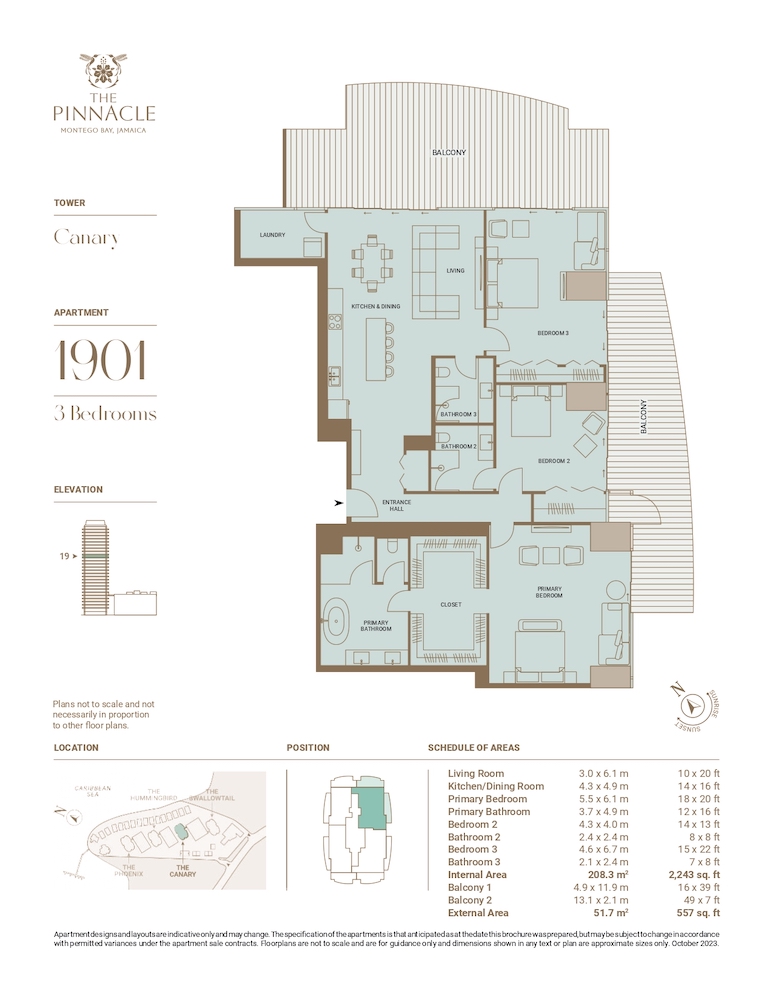 Canary Tower Montego Bay Three Bedroom Apartments