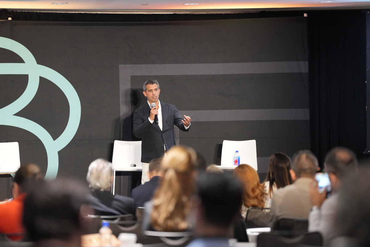 Riyan Itani presenting State of the Industry at BxR New York