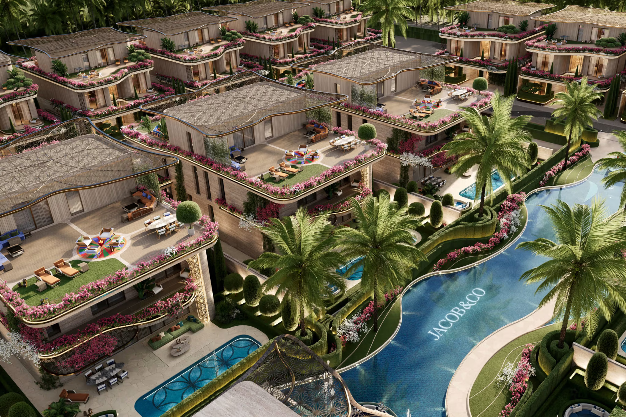 Fleurs de Jardin comprises 19 villas and these six mansions, forming one of Meydan’s most exclusive branded communities, with construction already underway.