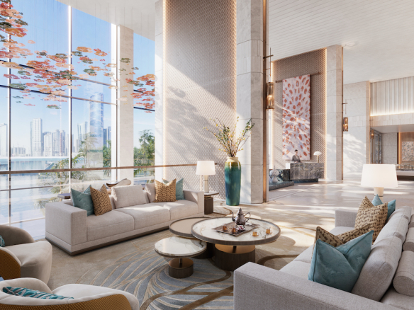 Rixos Al Reem Residences unites Aedas’ wave-inspired architecture with HBA Residential’s elevated interiors to create a waterfront retreat for a global clientele